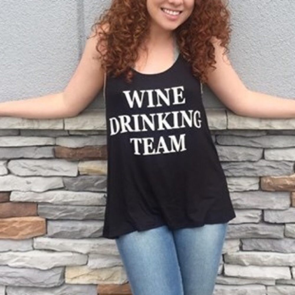 Wine Drinking Team Graphic Tank